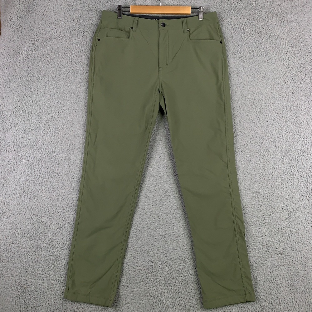 Western Rise Evolution Pant Mens 34 x 32 Green Stretch Performance Travel Chino